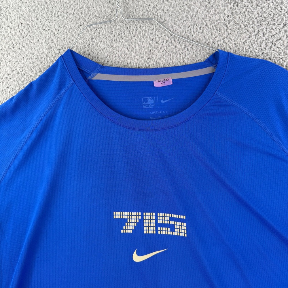 Nike MLB‎ Authentic Dri-Fit Shirt Mens 4XL Blue 715 Team Issue Fasano 57